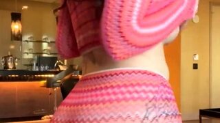 Big boobs milf masturbates with her dildo