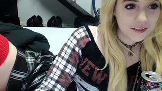 Curly Blonde Teen Records Solo Dildo Masturbation More at