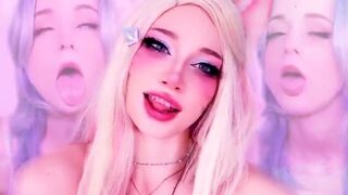 Blonde babe teasing very horny in webcam adult show