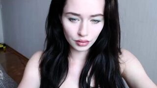 Cute curly brunette solo webcam masturbation